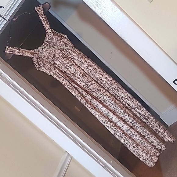 JAPNA Leopard Print Button Down Midi Summer Dress with front Slit, Womens XS - Picture 16 of 16